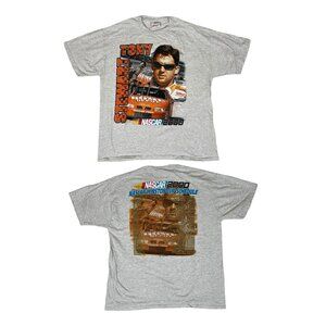 Vintage Tony Stewart T-Shirt Size XL NASCAR 2000 Y2K Double Sided